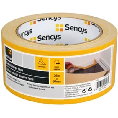 Sencys Dubbelzijdige Tape - Bruin - 25m X 50mm