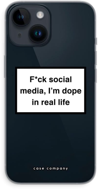 Case Company® - Hoesje geschikt voor iPhone 14 hoesje - I'm dope - Soft Cover Telefoonhoesje - Bescherming aan alle Kanten en Schermrand