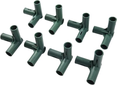 FUBESK 8 stks 19 MM Stabiele Ondersteuning Zware Kas Frame Gebouw Connector, Tuinieren Connectors Beugel Pijp Onderdelen voor Druif Trellis Zonnebrandcrème Shed-1 #