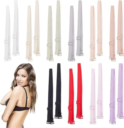 20 Paar Verstelbare Beha Bandjes | Elastische Beha Dragerhouders | Rekbare Schouderbandjes Dames | 10 Kleuren