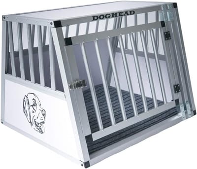 Hondentransportbox - Reisbox Honden - Veilig Vervoer - Inclusief Mat - 70 x 60 x 50 cm - Aluminium