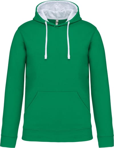 Kariban Hooded sweater met contrasterde capuchon K446 - Light Kelly Green / White - XS