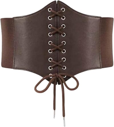 Elastische Corsetriem voor Vrouwen, Perfect voor Piratenkostuums en Cosplay, Catwoman Accessoires, Leren Tailleband voor Feestjes en Evenementen