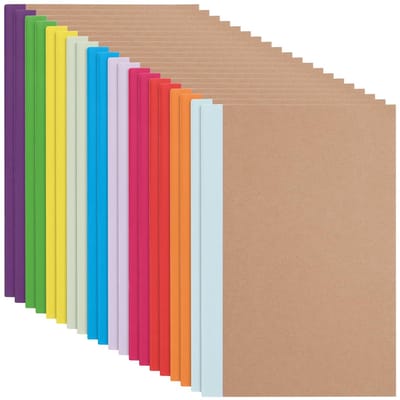 Dailygoods- Notebook A5 20 Stuks - 60 Pagina's - 80gsm Kraftpapier - 14 x 21cm - Gelinieerd - Ideaal voor Notities/Schetsen - Notitieboek