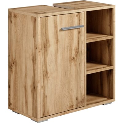 Badplaats Wastafelkast Neptunus 60 x 28 x 60 cm – Eiken – Badkamerkast – Staand Wastafelmeubel