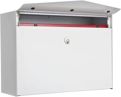 Wandbrievenbus Oxydrot RAL 3009 - Modern Design met Verborgen Slot