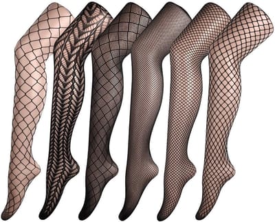 JHUBERS- Panty 6 Paar - Hoge Taille - Netpanty - Rekbaar - Comfortabel - Modieuze Kousen