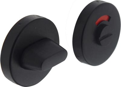 Intersteel Rozet toilet-/badkamersluiting rond verdekt metaal rvs mat zwart