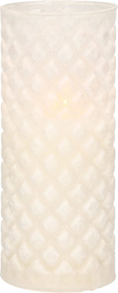 1x stuks luxe led kaarsen in glas D7,5 x H17,5 cm - met timer - Woondecoratie - Elektrische kaarsen
