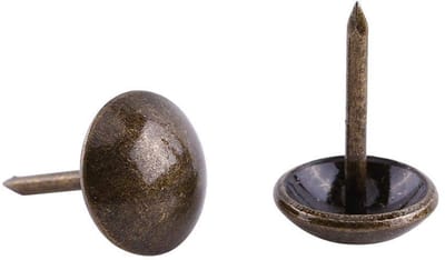 Dailygoods- Tapisserienagels 100 Stuks - Vintage Design - Antiek Messing - Meubeldecoratie - Dubbellaags - Ideaal voor Ambacht - Meubelspijkers