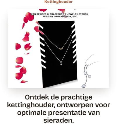 Dailygoods- Kettinghouder Prachtig Ontwerp - Sieradendisplay - Duurzaam - Praktische Sieradenhouder - Elegant - Beschermt Sieraden tegen Beschadiging - Sieradenstandaard