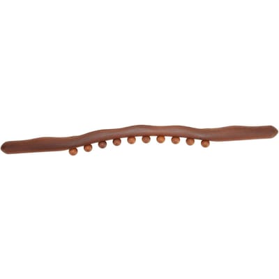 Houten Schrapstaaf Gekoolzuurd Beuken 10 Massagepunten Antislip Handvat Houten Gua Sha Staaf voor Rug brown