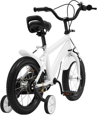 Kinderfiets - Loopfiets - Leren Fietsen - Inclusief Zijwieltjes - 14 Inch - Wit