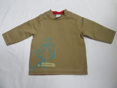 petit bateau , s.shirt , jongens , camel , 18 maand 81