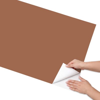 Coloray Meubel Wrap Folie - Bruin Meubelfolie - 65x130 cm - Wrapfolie Keuken Donkeroranje - Decoratiefolie - Minimalist Meubelfolie - Meubel Wrap Folie - Woonkamer decoratie - Achtergronden en patronen