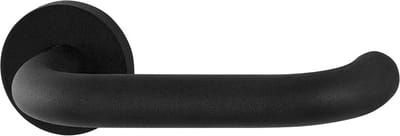 GPF bouwbeslag GPF805VZ zwart structuur U-model 19mm deurkruk op rozet 53x6mm