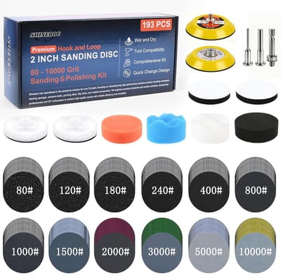 Polijstopzetstuk Set - Schuurschijven Kit - Auto Onderhoud - 193 Delige Set - 50 mm - N.v.t.
