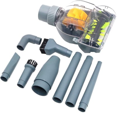 Allecto - Mini Turbo Vloerborstel - 9-delige Borstelset - Voor 32mm en 35mm Stofzuigers - Efficiënt schoonmaken - Accessoires - Geschikt voor huish...