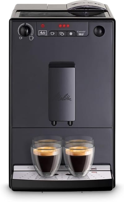 Volautomatische espressomachine - Koffieautomaat - Puur koffiegenot - Uitneembare zetgroep - 20 cm breed - Zwart