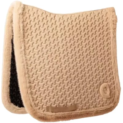 Kentucky Horsewear - Zadeldoek Fake Fur Plaited Quilt dressuur beige