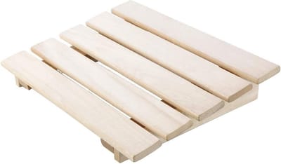 Houten hoofd- of voetensteun met metalen pennen - ergonomisch en verstelbaar