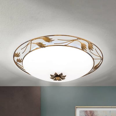 ORION Plafondlamp Fleur, antiek goud, Ø 50 cm