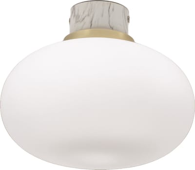 Lumidora Plafondlamp 74730 - Plafonniere - LORENA - E27 - Wit - Grijs - Goud - Marmer - Messing (kleur) - Metaal - Badkamerlamp - IP44 - ⌀ 32 cm