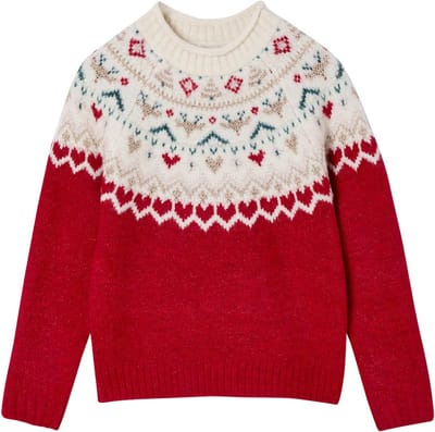 Vertbaudet Jacquard trui voor meisjes met kerstthema