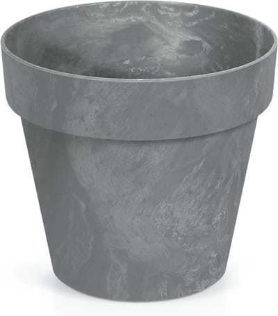 Prosperplast Bloempot/plantenpot - betonlook - grijs - kunststof - Dia 20 cm - buiten/binnen