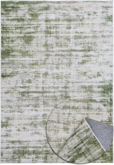 Modern Abstract Vloerkleed - Zacht - Machinewasbaar Tapijt- Antislip - Premium Polyester Vezels - Groen - 120cm x 160cm