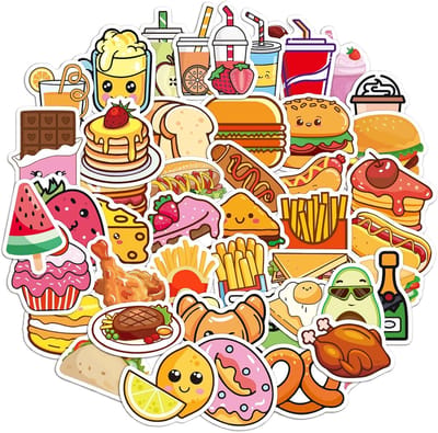 Kleurige en Waterdichte Vinyl Stickers voor Laptop, Waterfles en Kantoor - 50 Stuks