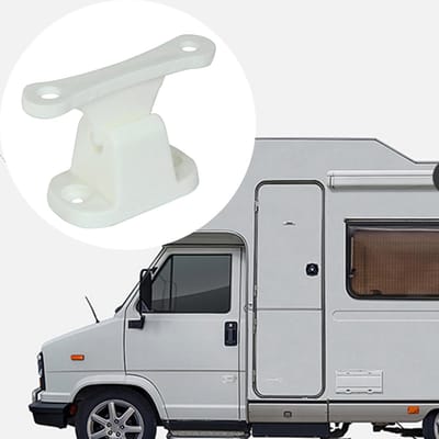 Deurstopper Set - Retainer Caravan - Voertuig Deuren - T Vorm Nylon - 8 x 3 x 5 cm - Wit