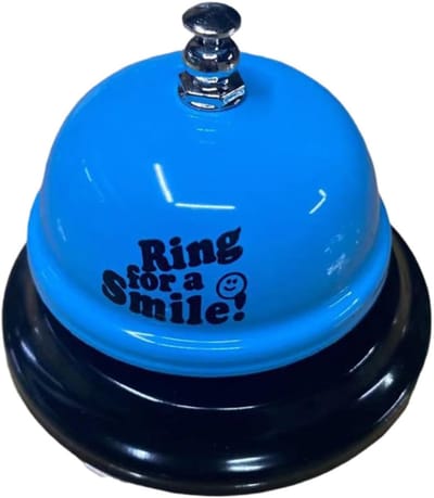 Service Bel - Kantoorbellen Zoemer - Service Meldingen - Antislip Waterdicht - 8.5 x 8.5 cm - Blauw