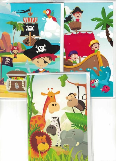 wenskaart - kinderen - jongens - stoer - jongen - set van 3