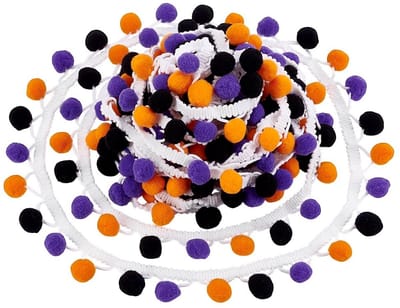 Dailygoods- Franje Set - 7 m Lange Franjes - 25 mm Breed - Polyester - Halloween Decoratie - Creatief Handwerk - Kwastjes - Decoratielint