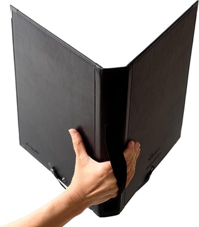 Ringband Bladmuziek - Muziekmap Binder - Organiseren Bladmuziek - Lederlook PU Hoes - A4 - Zwart
