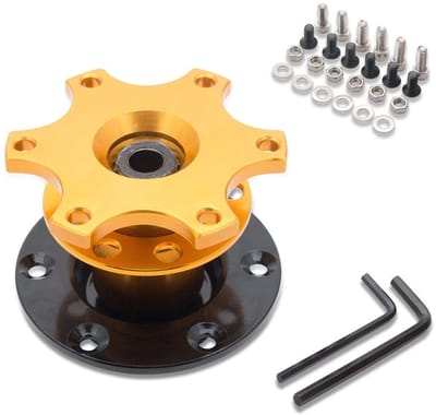 SVGCommerce - Universele Snap Off Hub - Quick Release Adapter - Goud - Motorsport Accessoire - Veiligheidsfunctie - Geschikt voor Rallys