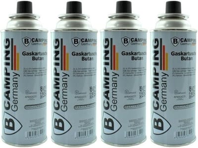 4 Metalen gaspatronen BUTAANGAS msf -1A voor alle mobiele gasbranders