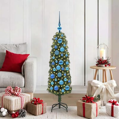 vidaXL - Kunstkerstboom - Groen - 120 - cm - PVC - en - Staal - en - Kunststof