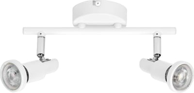 LEDVANCE LED SPOT GU10 2 x 3,4W, 460lm, wit, 2.700K kleurtemperatuur, warm witte lichtkleur, tijdloos ontwerp, vervangbare ledlamp, ideaal voor interieurs, CRI 90, verstelbare koppen