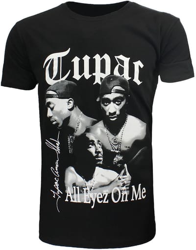 2PAC Tupac All Eyez Flex Pose T-Shirt - Officiële Merchandise - S