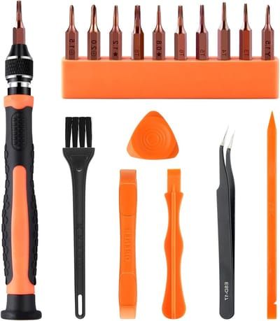 17-in-1 Schroevendraaier Set voor Laptop en Gaming Consoles, Reparatietool Kit met Magnetische Torx Bits en Openingstool voor MacBook Air, Pro, Xbox en PS4