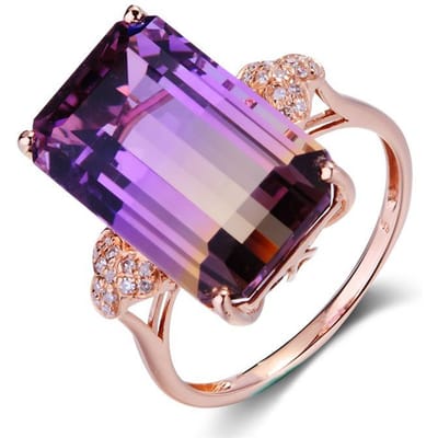 POMOiii Nieuwkomers Luxe Sieraden Vrouwen Ring 18K Rose Goud Gekleurde Toermalijn Gekleurde Edelsteen Hand 10 pink