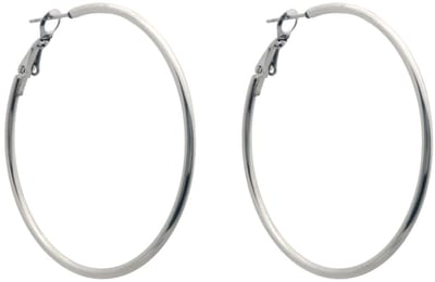 Dames Oorbellen - Zilver - Roestvrijstaal (RVS) - Tijdloos Design - 50mm