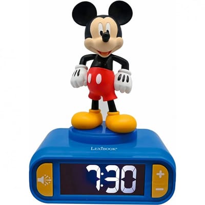 Digitale wekker met Mickey 3D nachtlampje en geluidseffecten