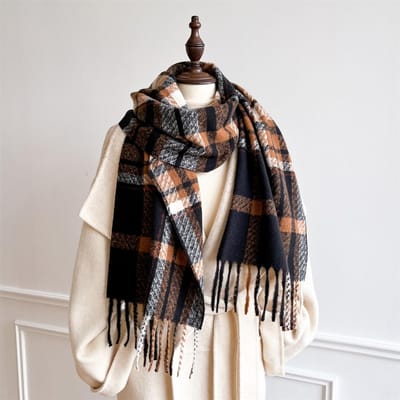 Écharpe d'hiver en cachemire de luxe pour femmes, couverture chaude en pashmina, poncho, châle, écharpe épaisse, Bufanda 30x180cm gray