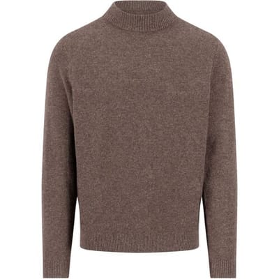 Fynch-Hatton Trui Mock-Neck Cashmere Subtle Mélange Dark Chocolate / male