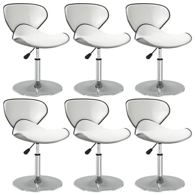 vidaXL Eetkamerstoelen 6 st kunstleer wit