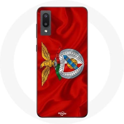 Samsung Galaxy A02 hoesje slb benfica rode achtergrond