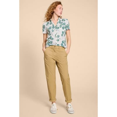 White Stuff Penny Pocket Jersey Shirt Ivory Printed Size: 20 REGULAR | Blouses Outlet | Dames | Grijs
